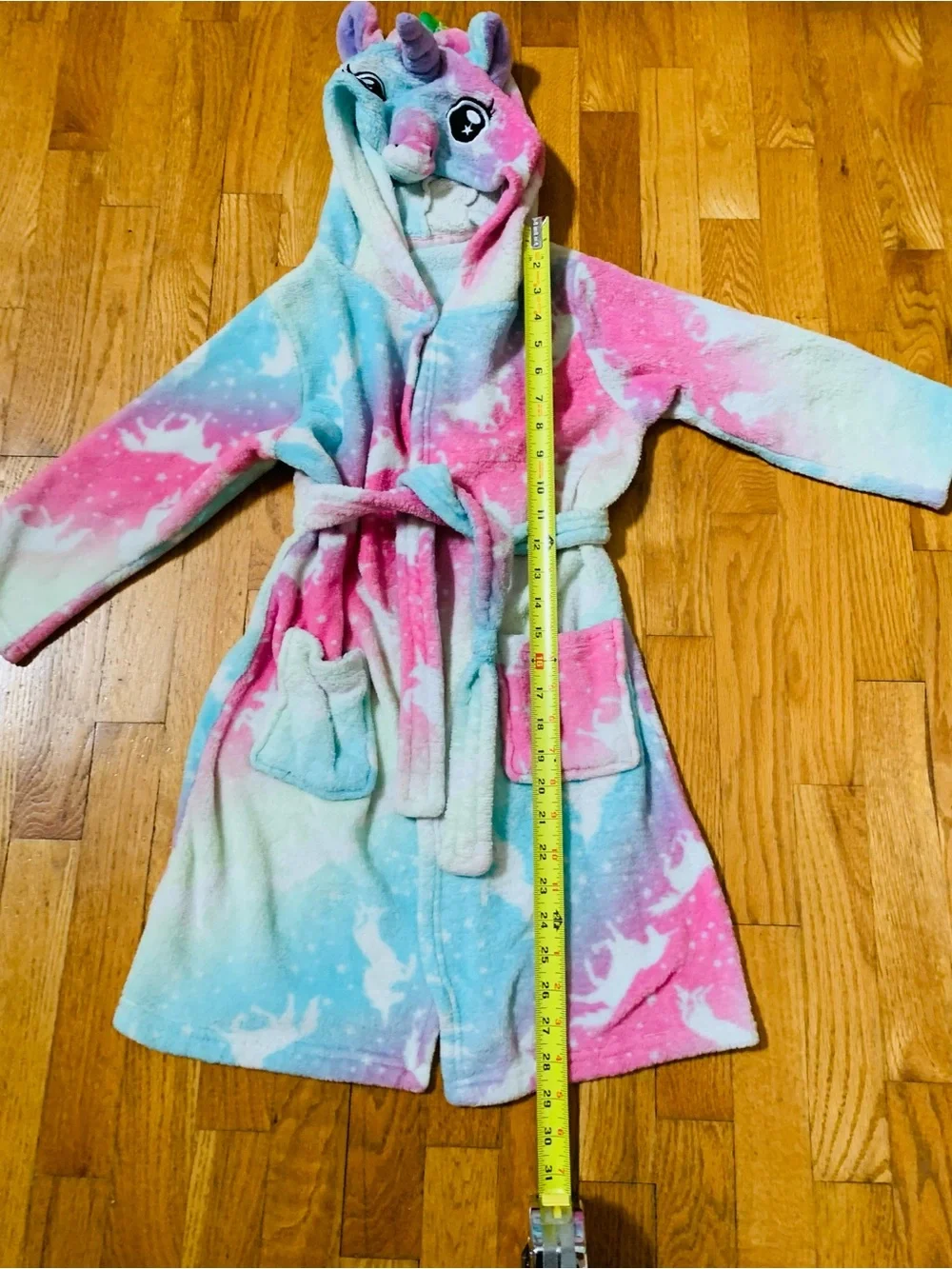 Unicorns Girls Bathrobe / Cover Up, Size M  Halloween Costume, Make Believe, EUC